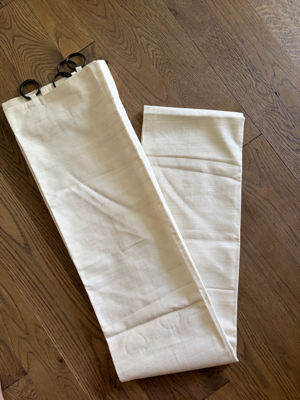 Pottery Barn 42x84” IVORY raw Silk cotton Drape single panel - Picture 2 of 8